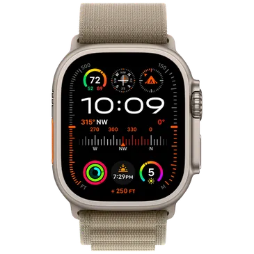 Apple Watch Ultra 2 (Green Nylon Strap s)