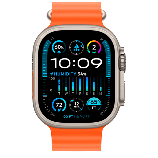 Apple Watch Ultra (Orange Rubber Strap)