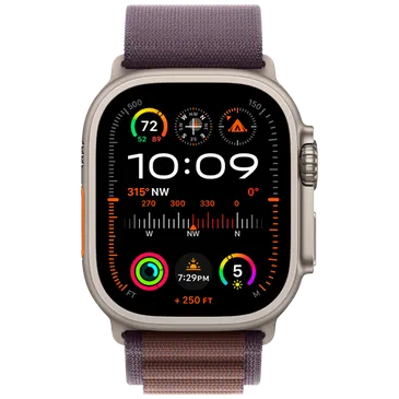 Apple Watch Ultra 2 (Paarse Nylon Band L)