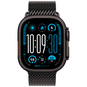 Apple Watch Ultra 2 Schwarz Schwarzes Metallarmband L