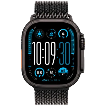 Apple Watch Ultra 2 Zwart (Zwarte Metalen Band S)