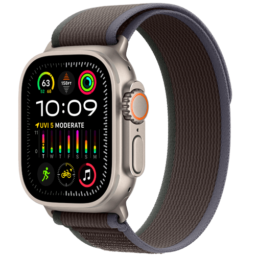 Apple Watch Ultra (Cinturino In Tessuto Nero S/M)