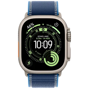 Apple Watch Ultra 3 49mm Titanium (Bracelet En Tissu Bleu M/L)