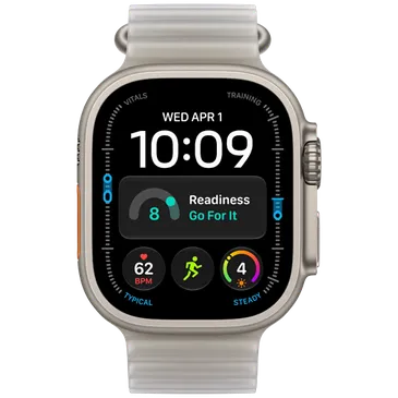 Apple Watch Ultra 4 49mm Naturel (Grey Silicone  Strap)