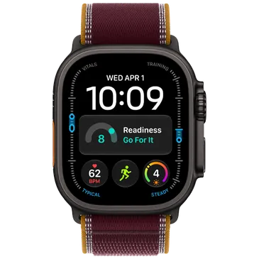 Apple Watch Ultra 4 49mm Black (Red Nylon Strap S/M)