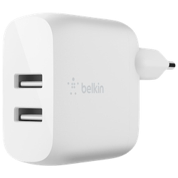 Belkin Boost Charge Dual USB Hurtiglader 12W Hvit