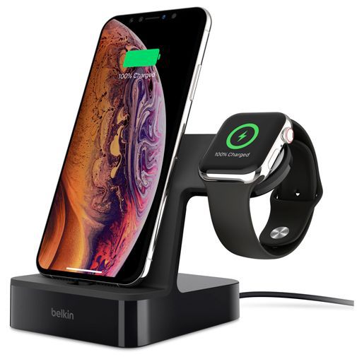 Belkin PowerHouse Docking Station iPhone + Apple Watch Stand Black -  Belsimpel