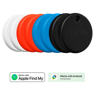 Chipolo POP Noir/Blanc/Rouge/Bleu - 8-Pack