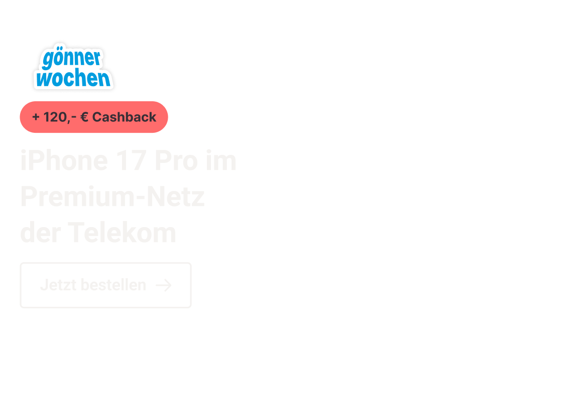 iPhone 17 pro im Premium-Netz der Telekom
