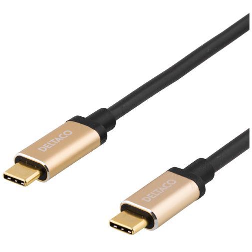 Deltaco USB-C naar USB-C Kabel 0,5 meter Black