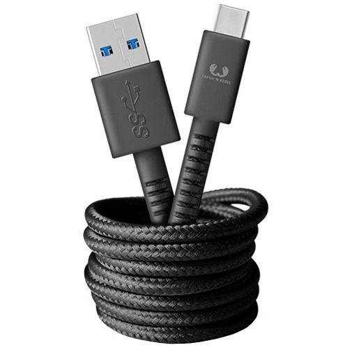 Fresh N Rebel Usb To Usb C Cable 15 Metre Dark Grey Gomibohu 