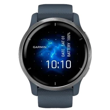 Garmin Venu 2 Zilver Blauwe Band