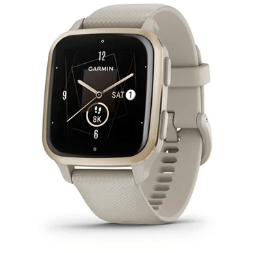 Garmin Venu Sq 2 Music Gold Grey Silicone Strap Gomibo.ie