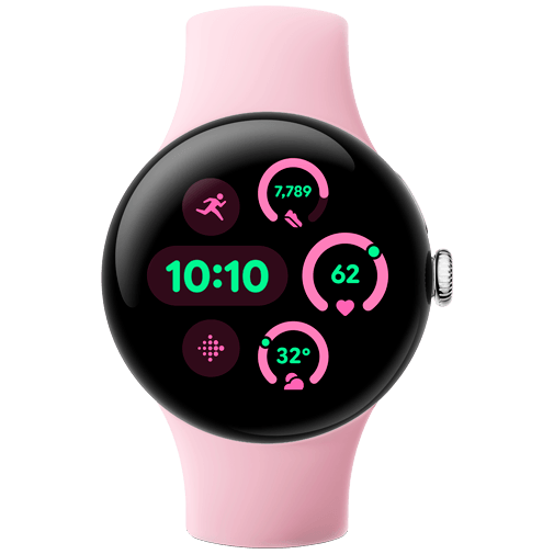 Google Pixel Watch 3 41mm Zilver Roze Band Belsimpel