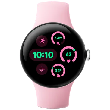 Google Pixel Watch 3 41mm Silver (Pink Strap)