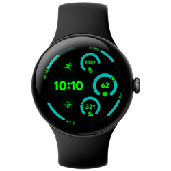 Google Pixel Watch 3 45mm Black (Black Strap)