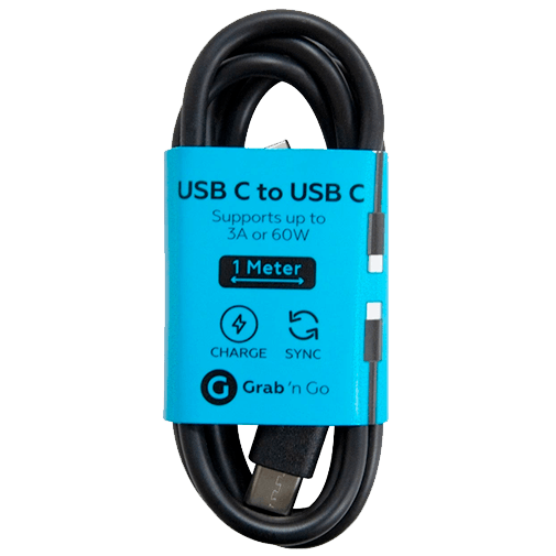 Grab n Go - Câble USB-C vers USB-C 3 mètres - Blanc 1-8430130