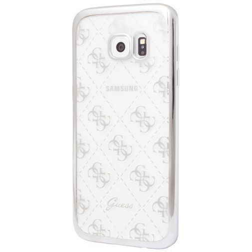 Guess TPU Case Transparent Silver Samsung Galaxy S7
