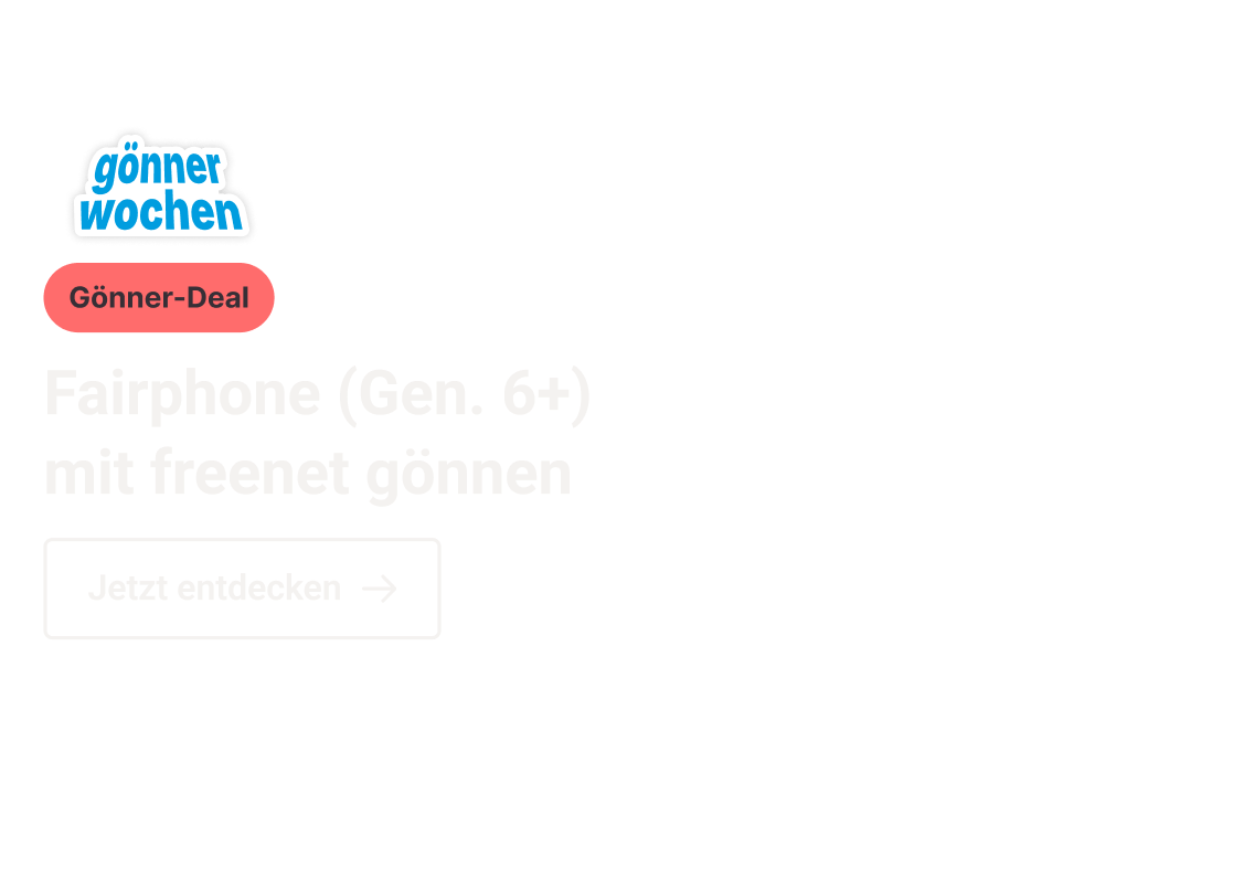 Fairphone (Gen. 6+) mit freenet gönnen