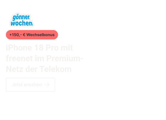 Iphone 18 Pro mit freenet im Premium-Netz der Telekom