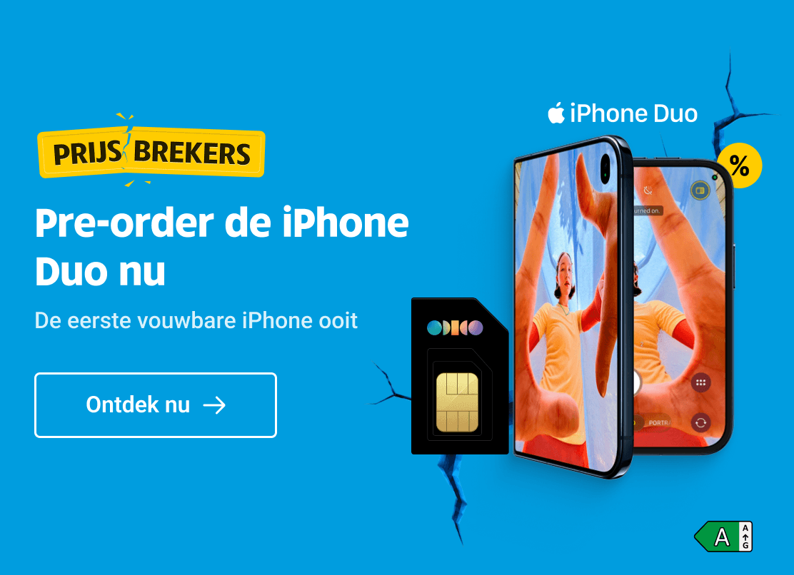 Nieuw bij Belsimpel: de iPhone Duo. Pre-order de iPhone Duo nu