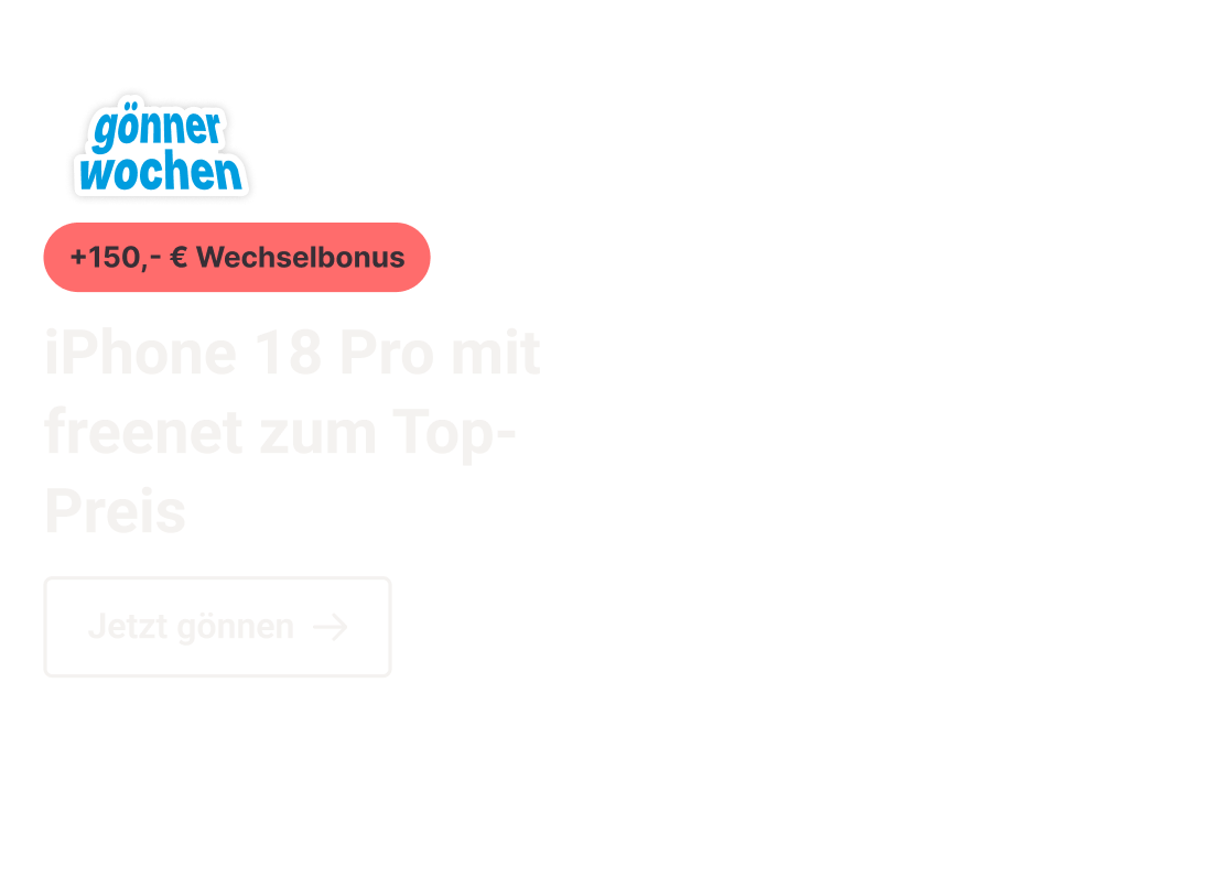iPhone 18 Pro mit freenet zum Top-Preis