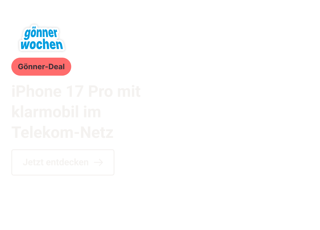 iPhone 17 Pro mit klarmobil im Telekom-Netz
