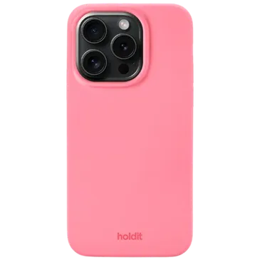 Holdit Silicone  Back Cover Pink Apple iPhone 15 Pro
