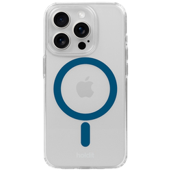 Holdit Silicio Back Cover Transparente/Azul Magnético Apple iPhone 15 Pro