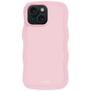 Holdit Wavy TPU Back Cover Pink Apple iPhone 13/14/15
