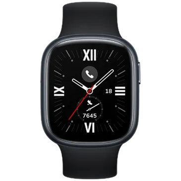 Honor Watch 4 Black (Black Silicone  Strap)
