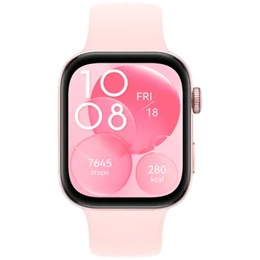 Huawei Watch Fit 3 Pink (Pink Silicone  Strap)