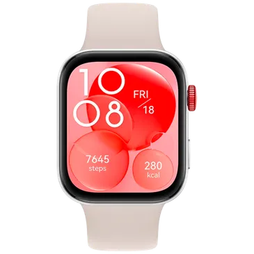Huawei Watch Fit 3 Silver (Beige Silicone  Strap)