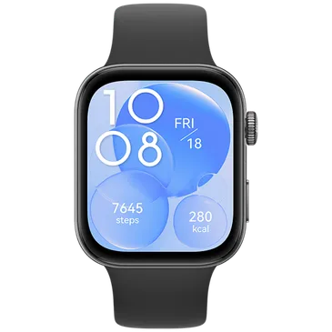 Huawei Watch Fit 3 Black (Black Silicone  Strap)