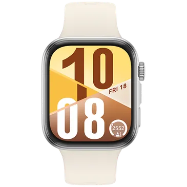 Huawei Watch Fit 4 Silver (White Rubber Strap)