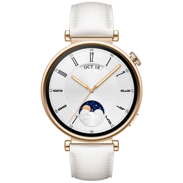 Huawei Watch GT 4 41mm Gold (White Leather Strap)