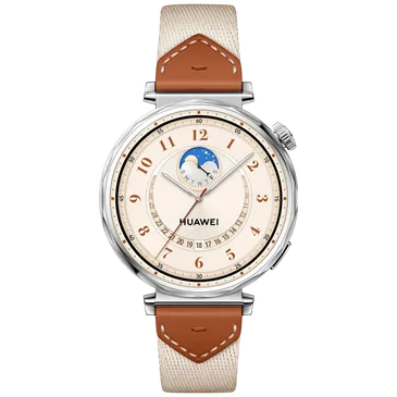 Huawei Watch GT 5 41mm Zilver (Beige Textiel Band)
