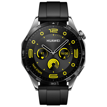 Huawei Watch GT 4 46mm Schwarz Schwarzes Silikon Armband Gomibo