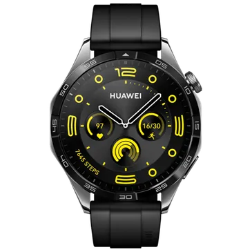 Huawei Watch GT 4 46mm Black (Black Silicone  Strap)