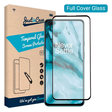Just in Case Full Cover Tempered Glass Screen Protector Black OnePlus Nord