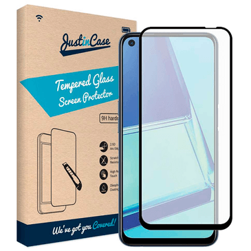 Just in Case Full Cover Tempered Glass Screen Protector Black Oppo