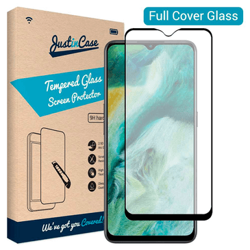 Just in Case Full Cover Tempered Glass Screen Protector Black Oppo