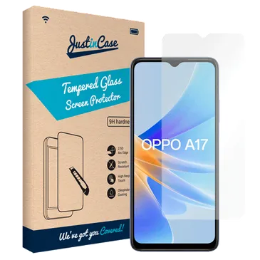 Just in Case Tempered Glass Clear Screen Protector OPPO A17