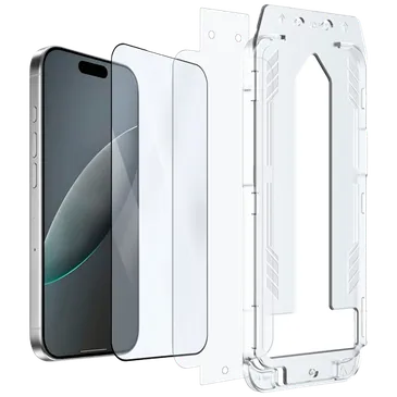 Just in Case Tempered Glass Clear Screen Protector with Mounting Frame Apple iPhone 16 Pro Max/17 Pro Max