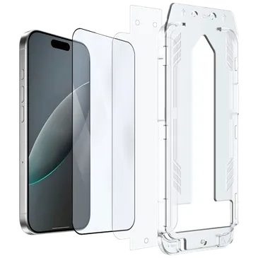 Just in Case Tempered Glass Clear Screen Protector with Mounting Frame Apple iPhone 16 Pro/17/17 Pro