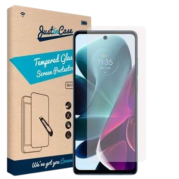 Just in Case Tempered Glass Clear Screenprotector Motorola Moto G200 5G