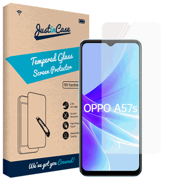 Just in Case Tempered Glass Clear Screen Protector OPPO A57s