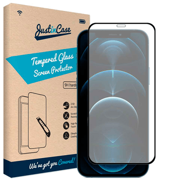 Just in Case Tempered Glass Edge to Edge Screenprotector Apple iPhone 12/12 Pro