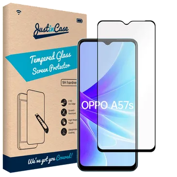 Just in Case Tempered Glass Edge To Edge Screen Protector OPPO A57s