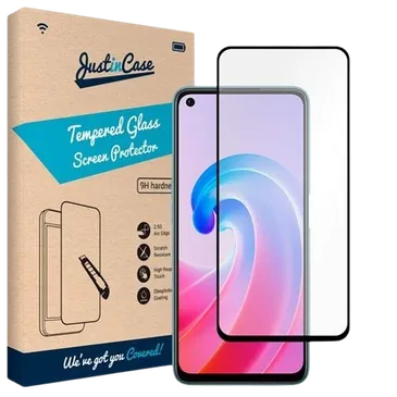Just in Case Tempered Glass Edge to Edge Screenprotector Oppo A96